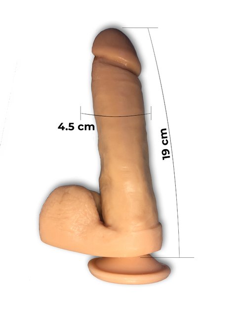 Consolador Macizo Flexible c/sopapa
